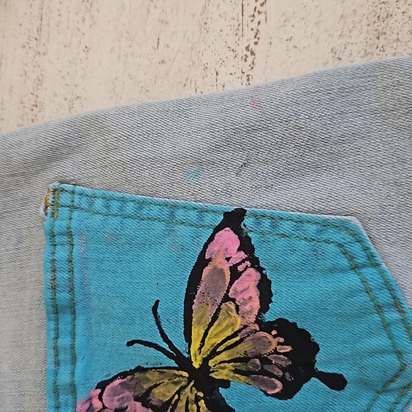 Shein Graphic 1999 Buterfly High Rise Skinny Jeans Size Medium - Picture 9 of 11